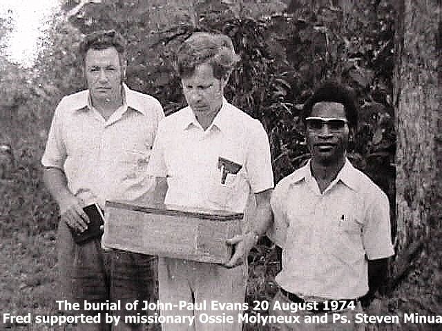 Burial of John-Paul Evans 20 August 1974