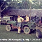 Ossie Molyneux Loading his Jeep