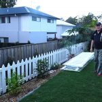 White Picket Fence  in the Back Yard