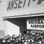 Billy Graham arrives at Eagle Farm